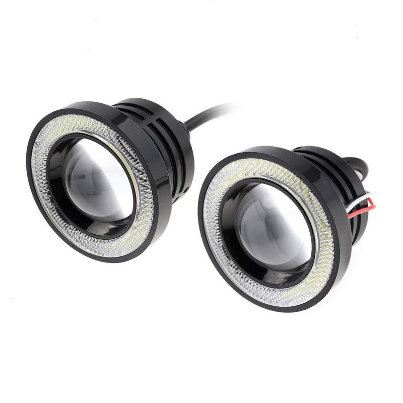 ePathChina 2pcs Eagle Eye LED Light, Universal COB Diaphragm Daytime Running Light 2.5 Inch 64MM 12V 1200LM DRL - Image 1